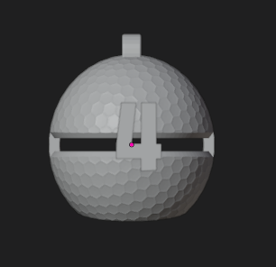 Golf Ball Marker Standard Number w/ Retractable Carabiner