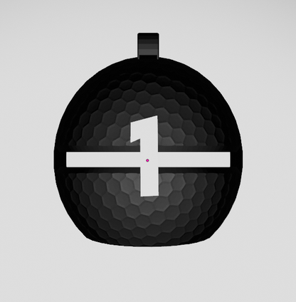 Golf Ball Marker Standard Number w/ Retractable Carabiner